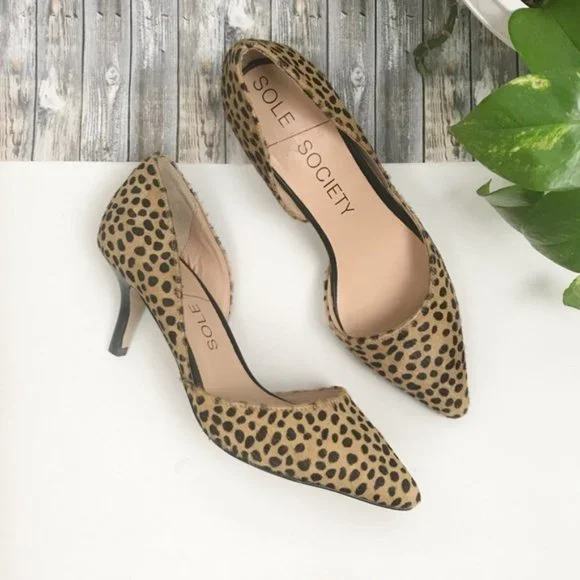 Cheetah top kitten heels